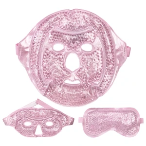 Ice Face/Eye Mask For Woman Man, Hot/Cold Reusable Gel Beads Ice Mask With Soft Plush Backing