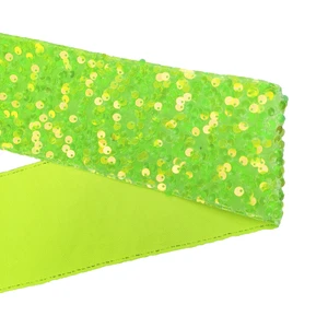 Sequin Embellished Ribbon Shiny Glitter Sequin Trim for DIY Crafts, Gift Wrapping Party Decor, Assorted Vibrant Colors