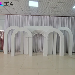 LEDA Factory Customized White Wedding Arch Stand for Wedding Stage Backdrop Decoration