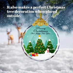 Xmas Tree Pendant K9 Blank Crystal Glass Christmas Ornaments Custom Souvenirs Crystal Christmas Ornaments