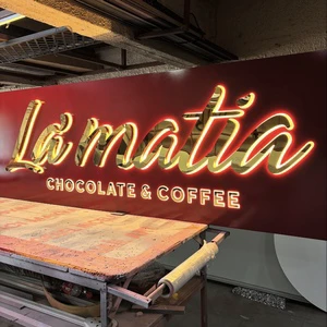 Custom 3D Gold Metal Backlit Letters Waterproof LED Halo Lit Signage Channel Letter Sign for Clothes Wedding Storefront Sign