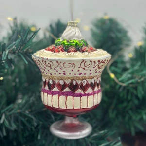 MRS OEM Colorful Ice Cream Cake Glass Christmas Ornaments Xmas Tree Decorating With Factory Price