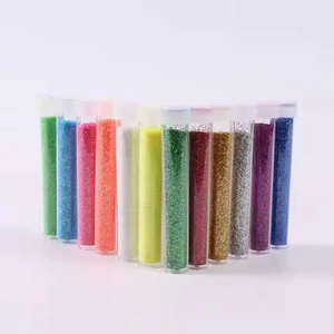 Wholesale 7g PET Custom Sized Tubes Glitter Powder Coating Pigment for Nail Art Craft Supplies Festival Costume Paint Pigment