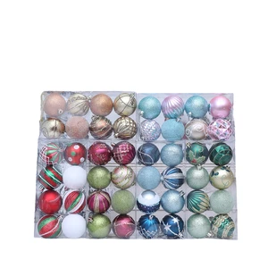 Wholesale Eco-Friendly Durable Plastic Christmas Ball Ornament Set for Tree Hanging Decoration