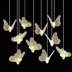 Butterfly Lights Wedding Event Party Festival Decoration Wedding Chandelier Crystal Lights Luxury