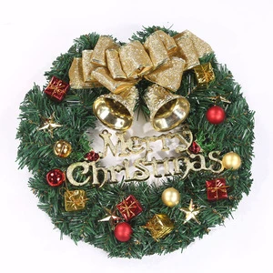 Christmas Wreath 2025 Hot Selling Party Supplies DIY Christmas Decoration Shopping Mall Hotel 30x30CM Window Pendant Wholesale