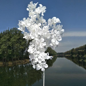 Factory White Rod Snow Silk Cherry Blossom Arch Ceiling Artificial Flower Living Room Studio Wedding Decoration Simulation