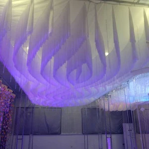 New Design S-sharped Wedding Ceiling Drape Wedding Stage Backdrop Decoration