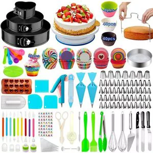 493 Pieces Cake Baking Pan Turntable Baking Tools Set Cake Decoration Russian Decorative Mouth Tools