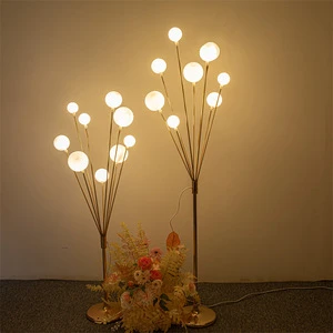 Luxurious Wedding Stage Metal Backdrop LED Decorative Lights AC Powered