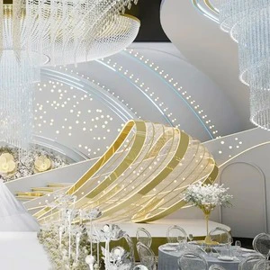 Wedding Hall Glass Decoration Lamp Christmas Indoor/Outdoor Waterproof LED Blue Starry Sky Romantic Hotel Wedding Props