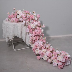 New Pink Flower Balls Wedding Conference Tables Floral Arrangements Wedding Arches Background Shelves Decorative Flower Rows