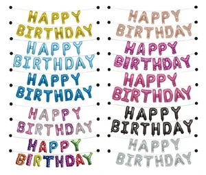16-inch Birthday Letter Balloon Wholesale, Happy Birthday Aluminum Foil Decoration for Children's Birthday Party