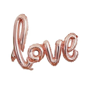 Cheap Wholesale Rose Gold 40 Inch Wedding Decoration Inflatable love Foil Balloon
