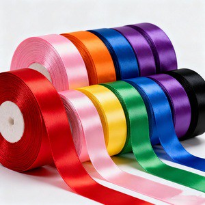 Wholesale 4cm Satin Ribbon For Flower Wedding Cake Decor Chair Sash Gift Packaging Ribbon Custom Colors