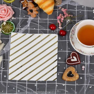 Raw materials colored paper dinner napkin with foil