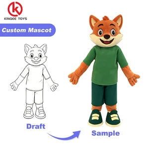 OEM ODM Custom Giant Inflatable Mascot Costume Adult Plush Blow Up Mascot Suit Animal Character Inflated Mascot Costume