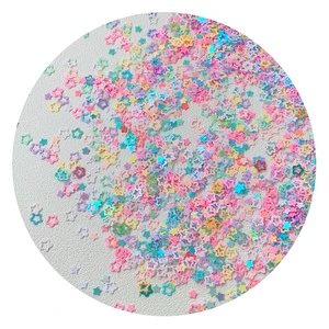 5mm Mixed Color Hollowed Star Shape Glitter Sequins for Party Wedding Decor DIY Handmade Crafts Making