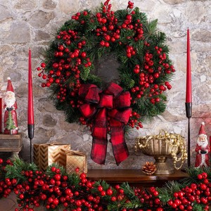 Luxury Handmade Eco-friendly Modern Simple Christmas Wreath Garland Indoor Outdoor Window Display Door Hanging Venue Decorations