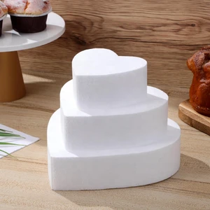 Foam Cake Heart Shaped Model Polystyrene Embryo Doll Cake Modeling Ornament for Cake Decorating Wedding Display 4