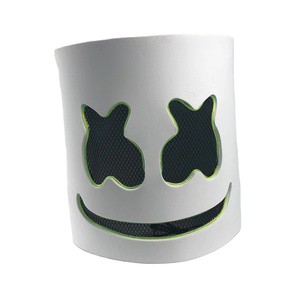 DJ Marshmallow Masker Concert Props Future Bass Music Fans Prop Bars Prop With LED EL Mask Custom Halloween Mask