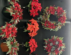 Beatiful Holiday Celebration Artificial Christmas Door Wreath Colorful Flower Wreath Christmas Decoration