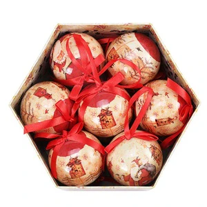 Red Festive Christmas Tree Ornaments Balls Bauble Pendant Decoration