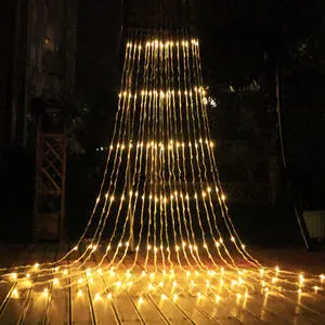 LED IP65 Meteor Shower Rainwater Flow Waterfall Curtain Line Light Christmas fairy Light Wedding Room Decoration