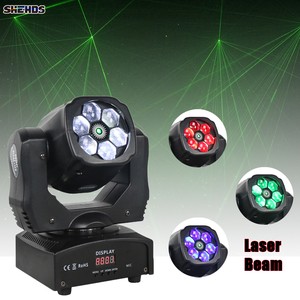 SHEHDS 6x15W RGBW Beam Moving Head Light Six Bees Eyes Dj Light With Laser