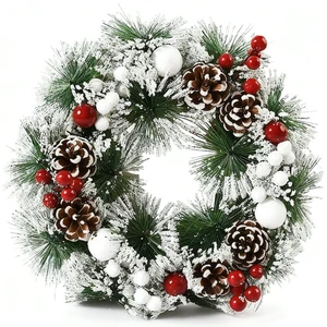 High Quality Christmas Wreath Popular in 2026 Artificial Wreath for Wedding, Holiday, and Celebration Decor