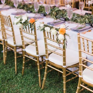 Wholesale Durable Strong Banquet Wedding Event Chiavari Gold Resin Chivari Chairs With Cushion