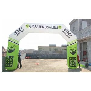 HOT SALE Customized Color & Logo Event Outdoor Shop Decoration Design logo Inflatable Arch with Balloon Starting Gate