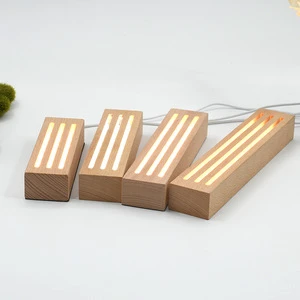 Jartown Sign Cafe Bridal Valentine's Day Clear Sign Holder LED Outdoor Display Menu Acrylic Wood Stand Holder Wood Base