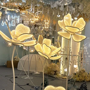 Customizable Luxury Wedding Ceiling Lights LED Backdrop Flower Stand Events & Banquet Hall Centerpieces Drop Decorations