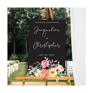 Custom Acrylic Welcome Brand Merchant Wedding Engagement Decoration Wedding Welcome Photos
