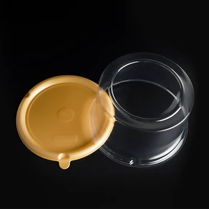 High Quality Transparent Lid Plastic Blister 6 Inch Disposable Cake Box Food Grade Dome With Disposable 6 Inch Cake Box