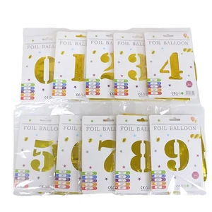 Wholesale 32inch Rose Gold Foil Number Shaped Balloon Children Birthday Party Decoration Needs Manufacturer For Birthday Kids