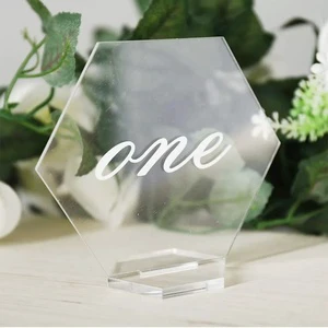 Custom Frosted Acrylic Wedding Signs & Letter Signs-Elegant Silk Screen/UV Printed Signage with Custom Shapes for Table Decor