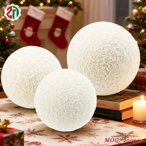 Wholesale Luxury Matte Soft-Textured White Beaded Christmas Ball Christmas Tree Hanging Ornaments for Xmas Tree Ball Party Decor