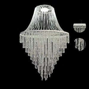 Wedding Decoration & Supplies New Ready-Made Wedding Chandeliers One-Piece Acrylic and Iron Art Ceiling Lighting for Hotel Auditoriums Stages