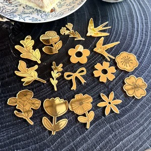 Ins Acrylic Cupcake Decoration With Flowers Swallows Leaves And Bows For Party Dessert Table Decoration