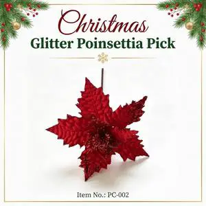 High-quality First-class Velvet Flower Head Single Christmas Decoration Item Christmas Trees