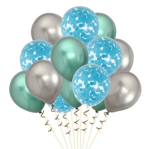 Party Balloon Set Metallic Confetti 12-inch Chrome Latex Helium Balloons-Eco-Friendly Durable Decor for Mother's Day Christmas