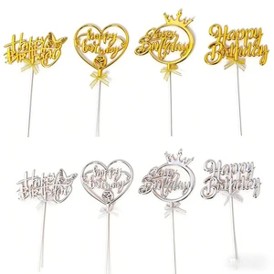 Fashion Cake Decorating Supplies Happy Birthday Dessert Ornament Nice Toppers for Wholesale