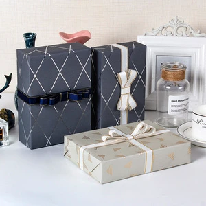 Christmas Gift Wrapping Paper for Wedding Birthday Thick Gift Wrapping Paper Foil Stamped Gifts Boxes Packing Paper