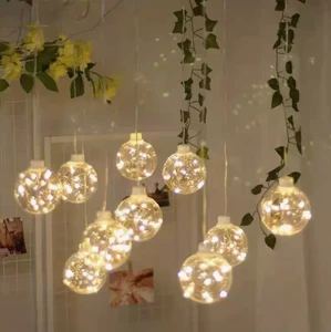 10 Heads Copper Wire Starry Fairy Lights, Wedding Hanging Lamp for Venue Layout Holiday Atmosphere Decor
