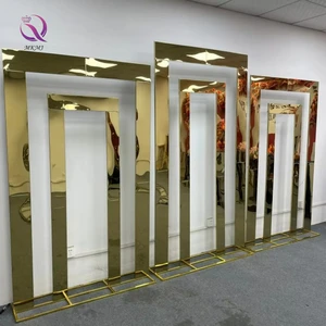 MKMJ Gold Rectangle Stainless Steel Metal Balloon Arch Gate for Hotel Wedding Events Background Decoration From Guangdong