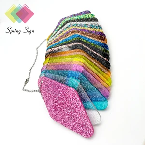 Spring Sign Wholesale Price 2mm 3mm Pink Gold Yellow Chunky Glitter Acrylic Sheet Supplier