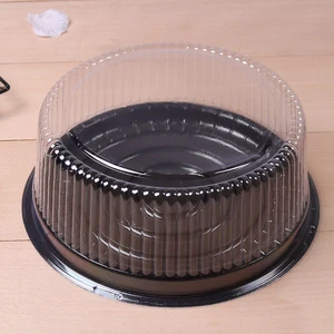 9 Inch Food Grade PET Baking Desserts Cake Container Clear Round Dome Cake Plastic Box For Bakery Shop