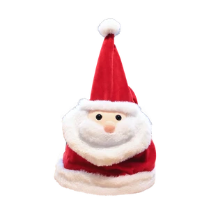 Hot Selling Custom Super Soft Outdoor 100% Polyester Winter Lighting Plush Santa Claus Head Hat Wholesale Christmas Light